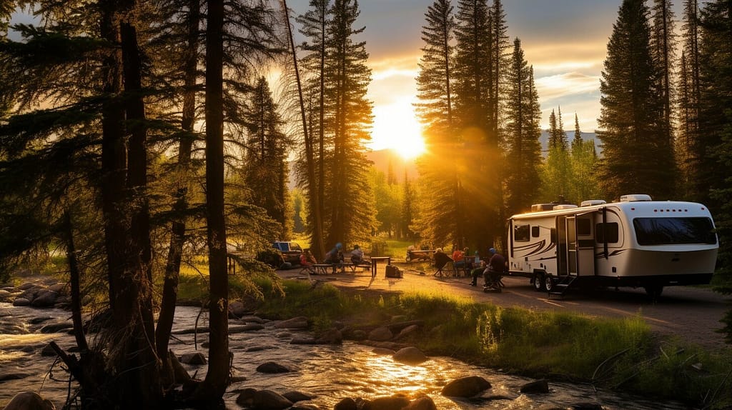 RV camping in Yellowstone National Park